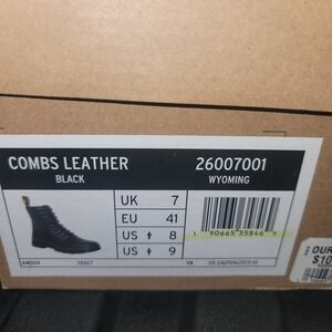 Dr. Martens Black Combs Leather Ankle Boots